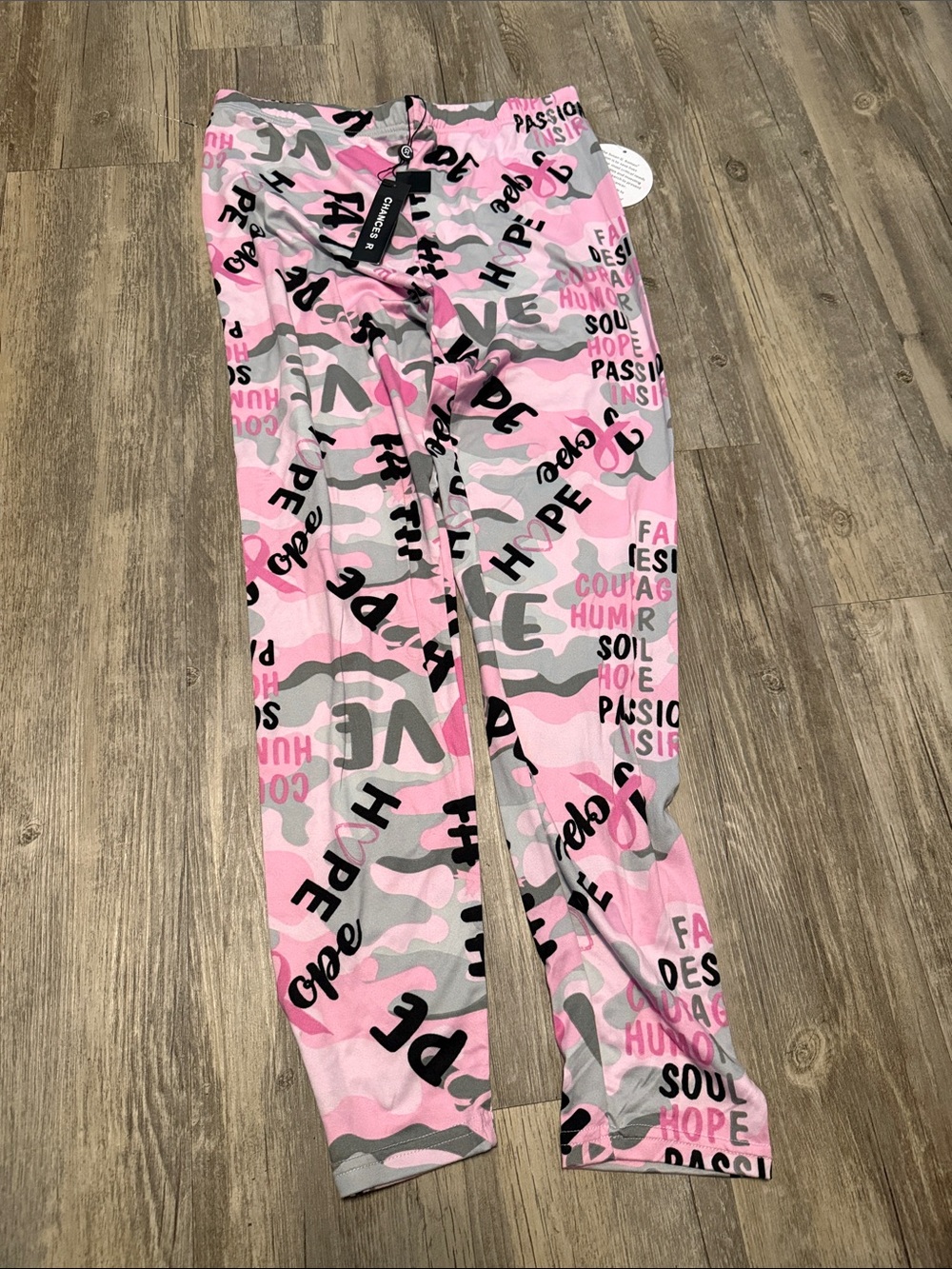 Pink & Gray Camo Graphic Leggings